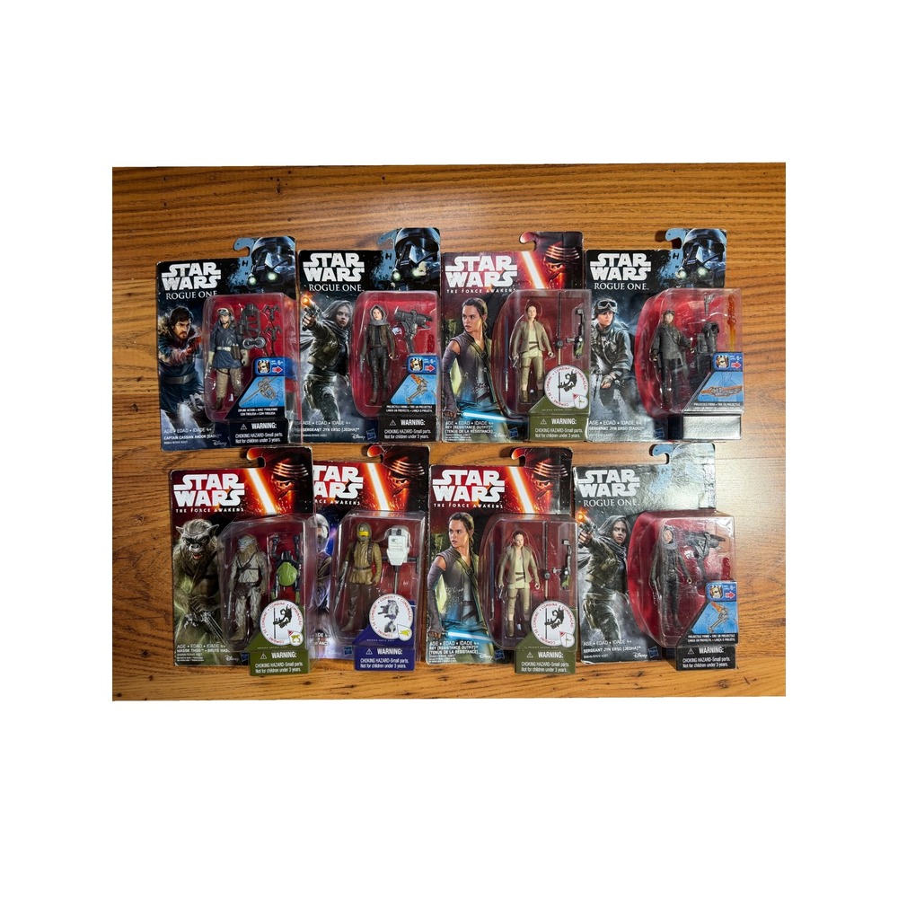 Star Wars Rogue One Force Awakens 3.75 Action Figure Lot of 8 Rey Jyn Erso NIB